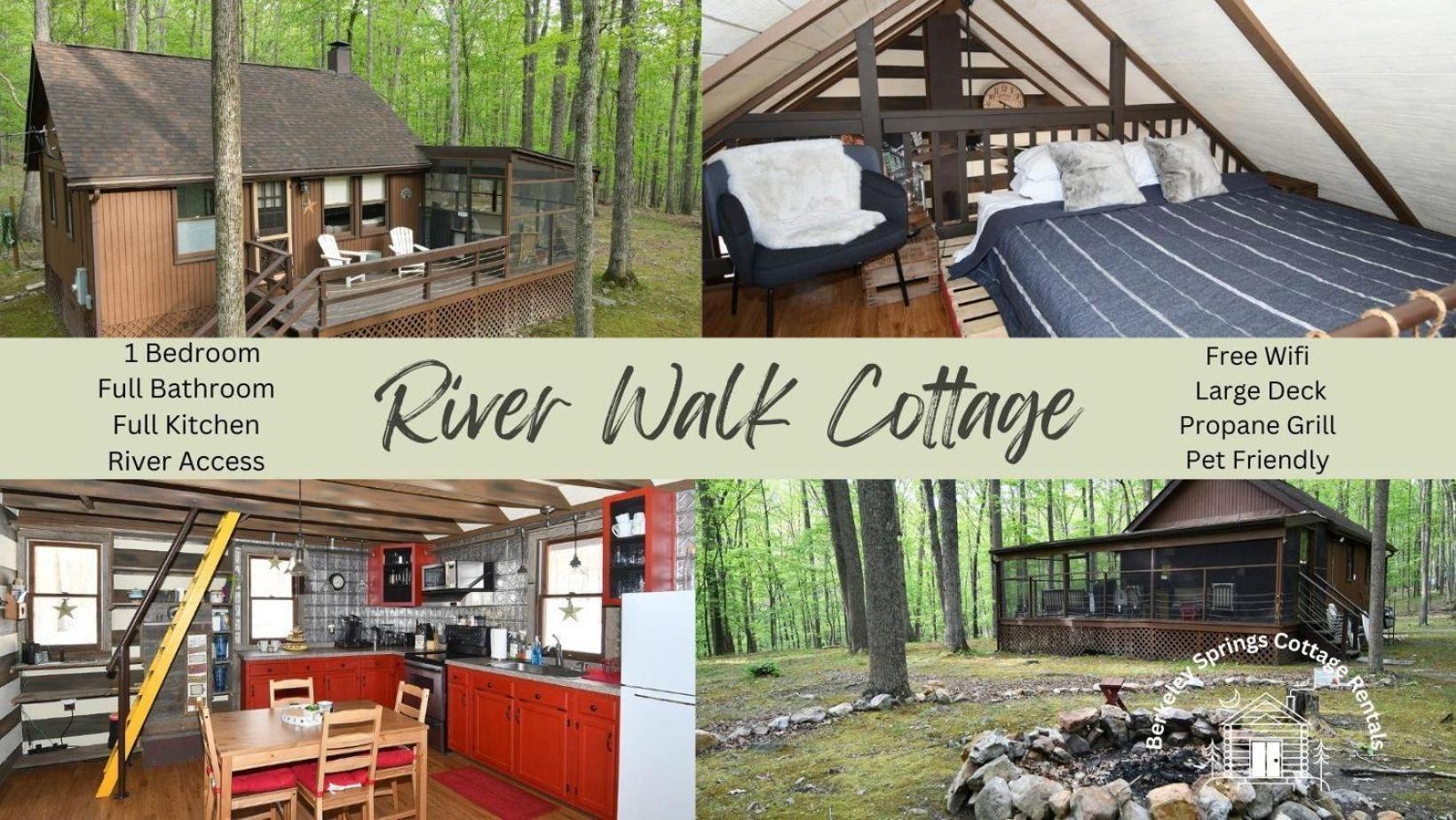 River Walk Cottage - Hot Tub - Pet Friendly - Swing - Screen Porch - River Access - Fire Pit - Wifi - Grill - Deck - King Bed Great Cacapon Екстер'єр фото